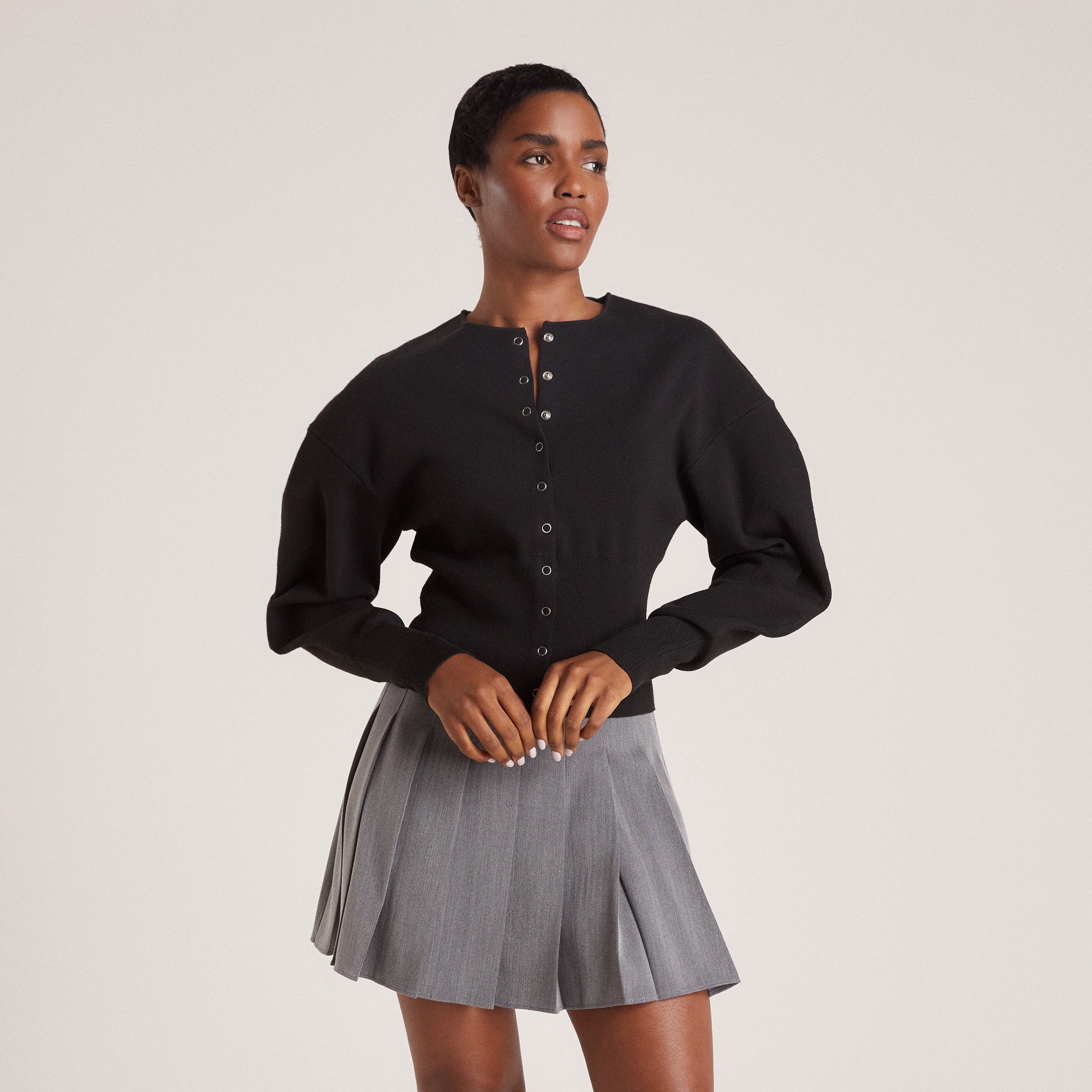 Fitted Cardigan | Fitted Cardigan - Black