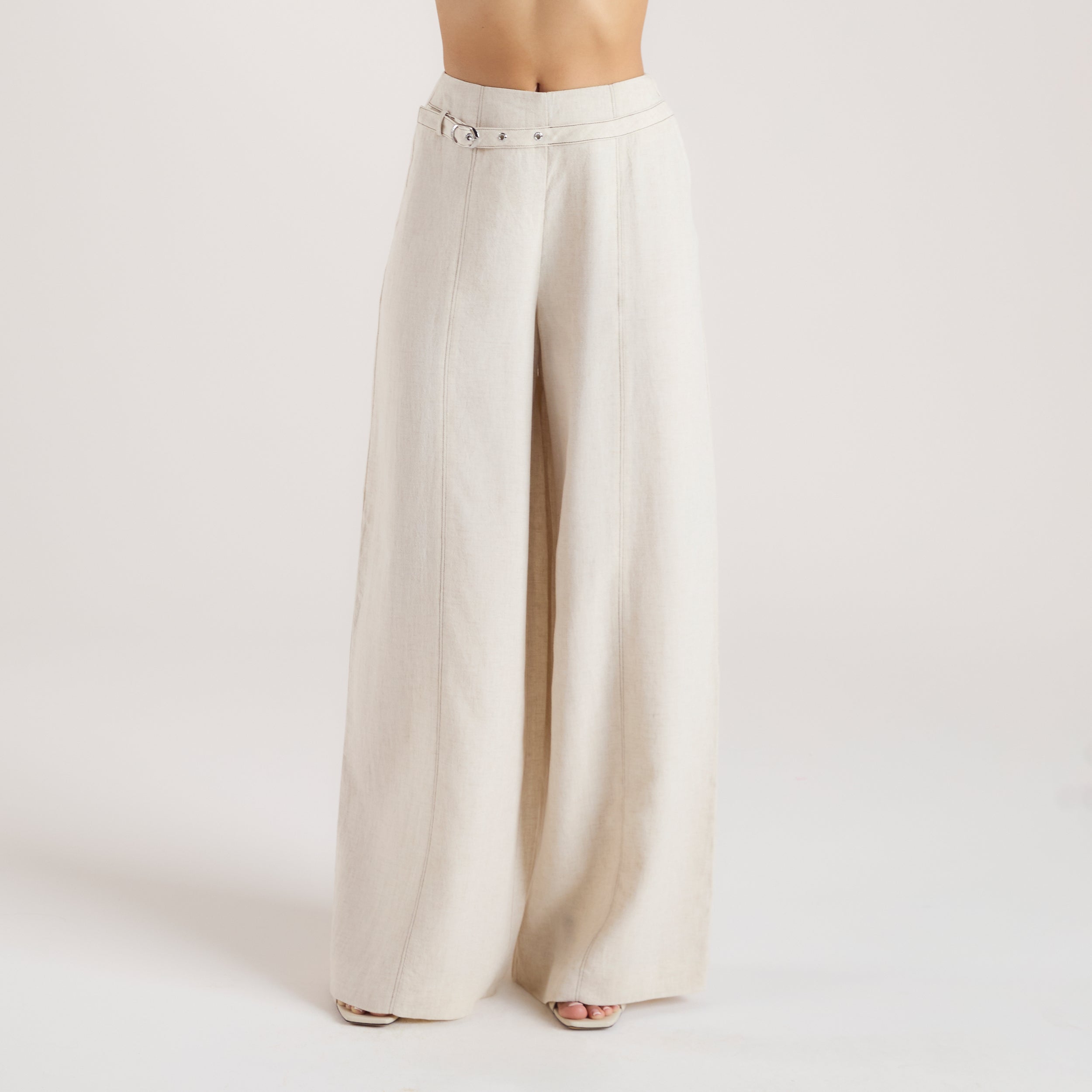 Tailored Linen Trousers | Tailored Linen Trousers - Cream