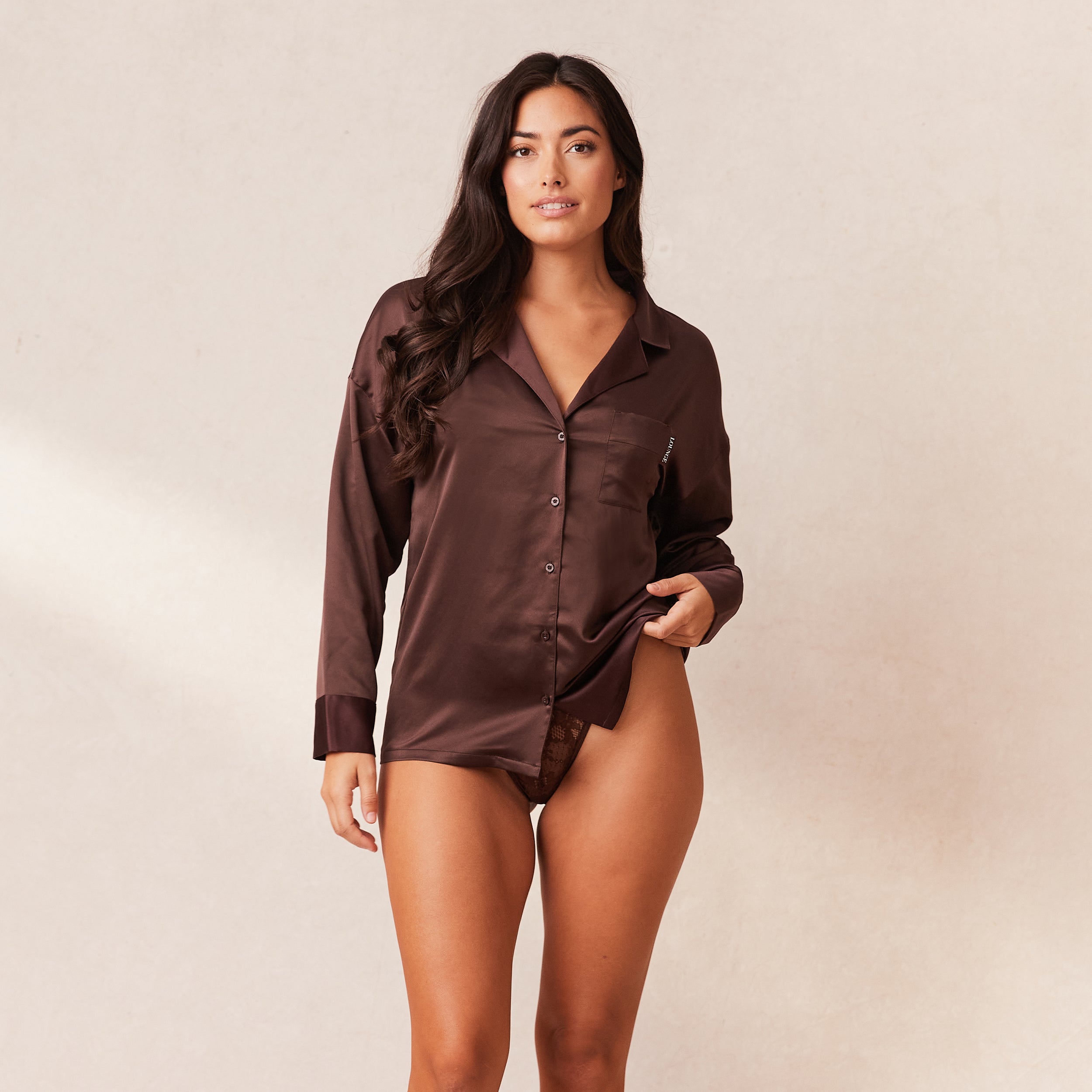 Classic Satin Pyjama Shirt | Samaria, S