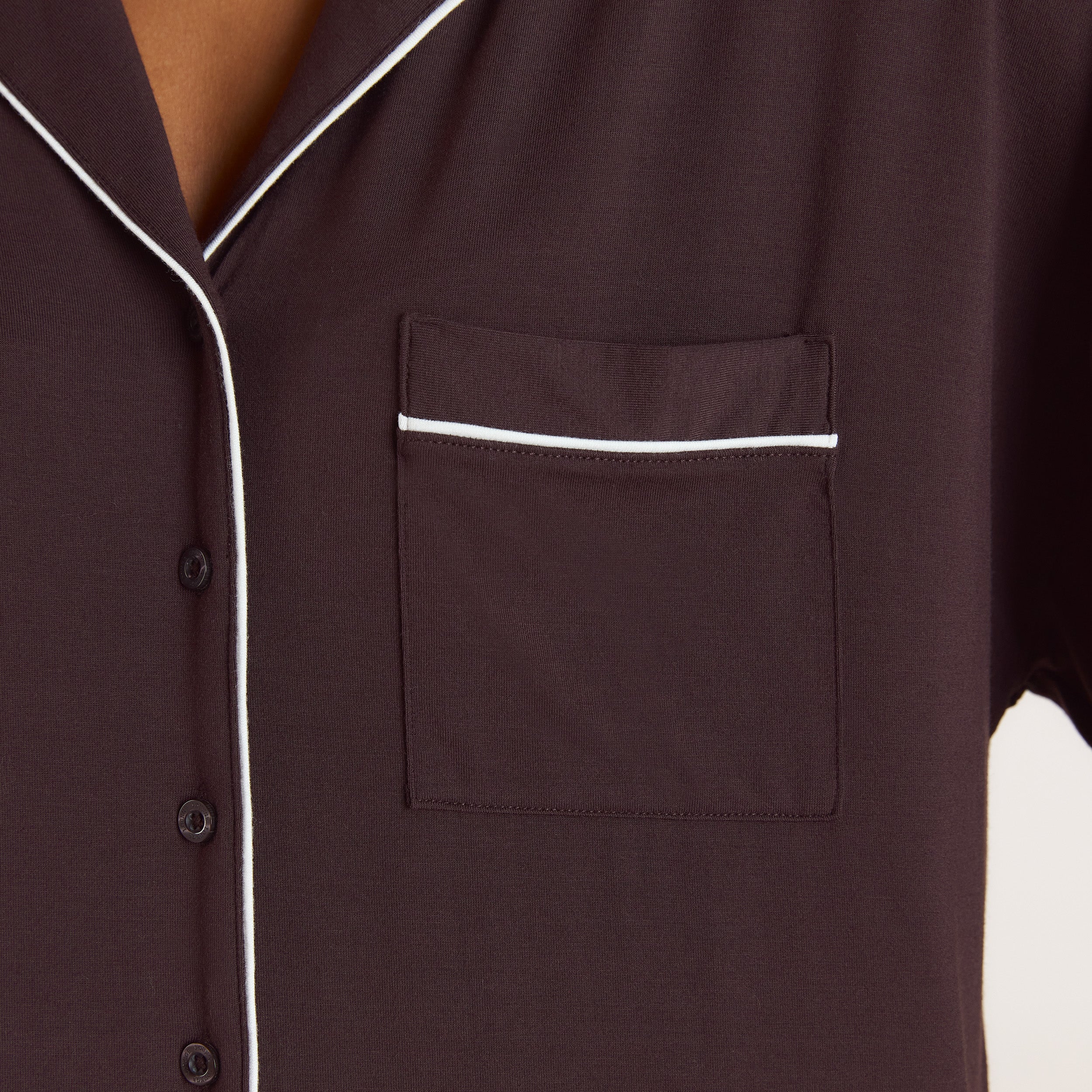 Modal Pyjama Shirt | Modal Pyjama Shirt - Dark Chocolate