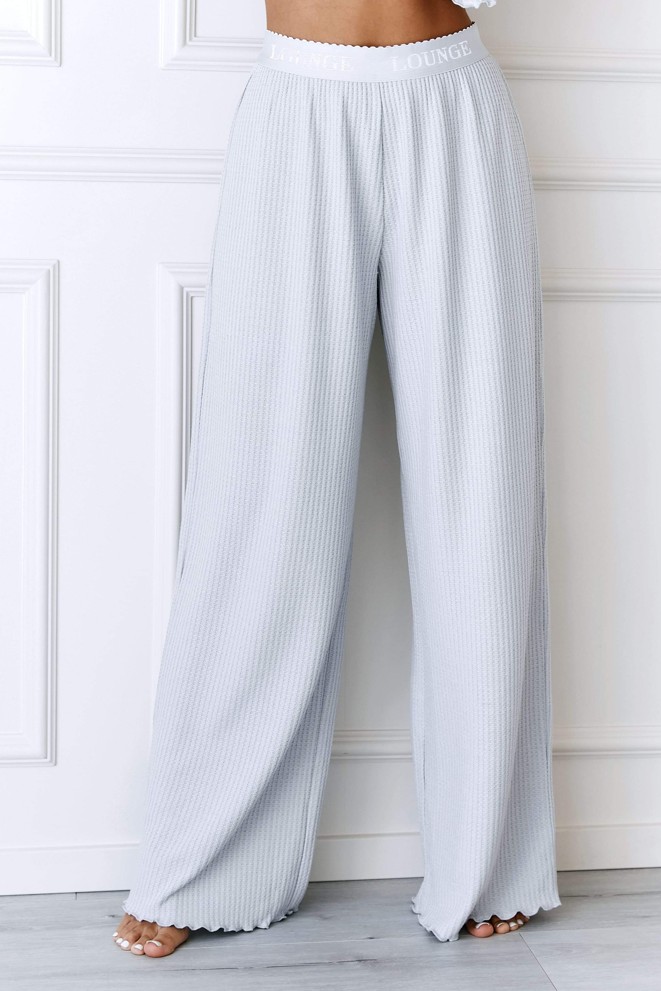 Soft Waffle Pyjama Trousers - Frost – Lounge Underwear