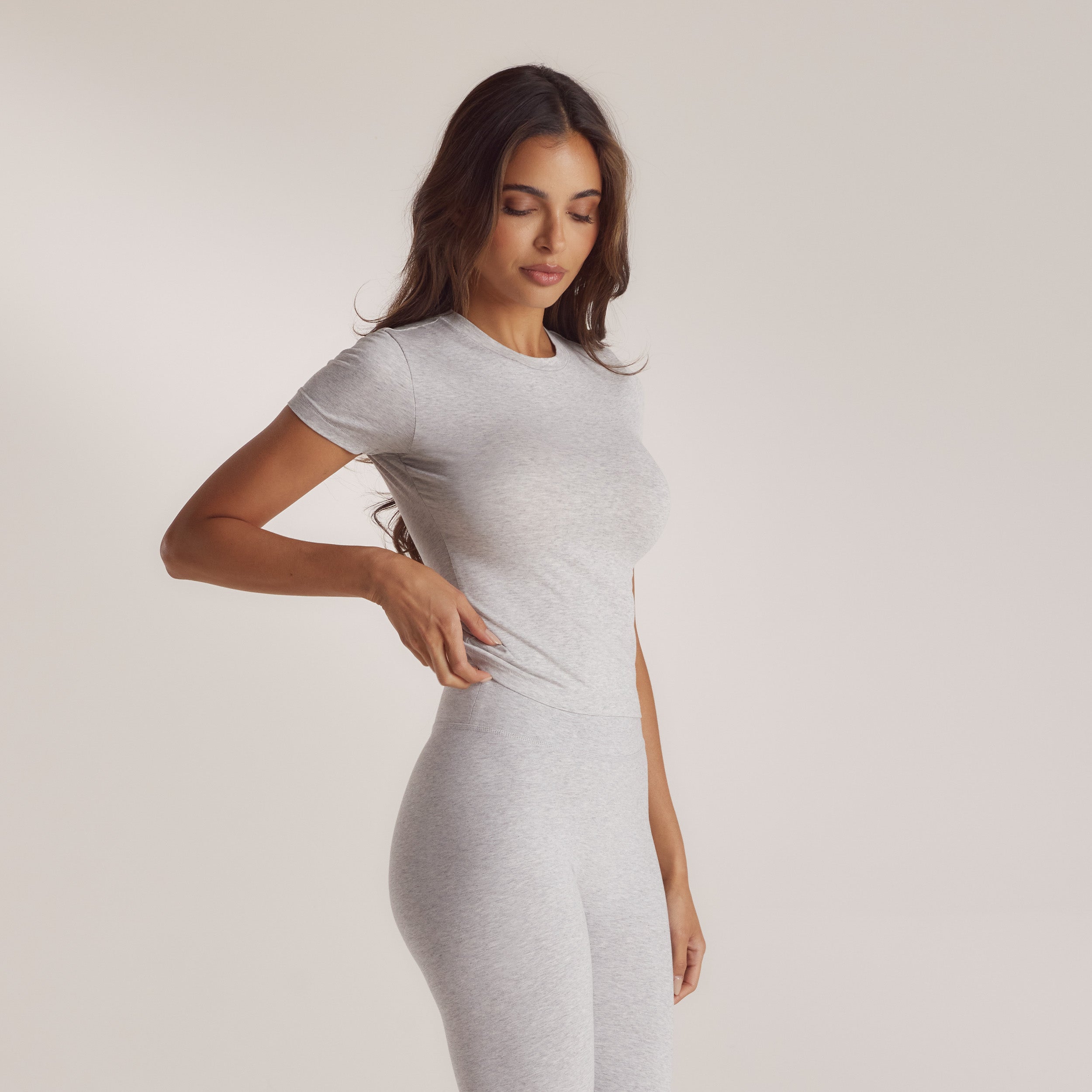 Cotton Blend Short Sleeve Top | Leidy, XS