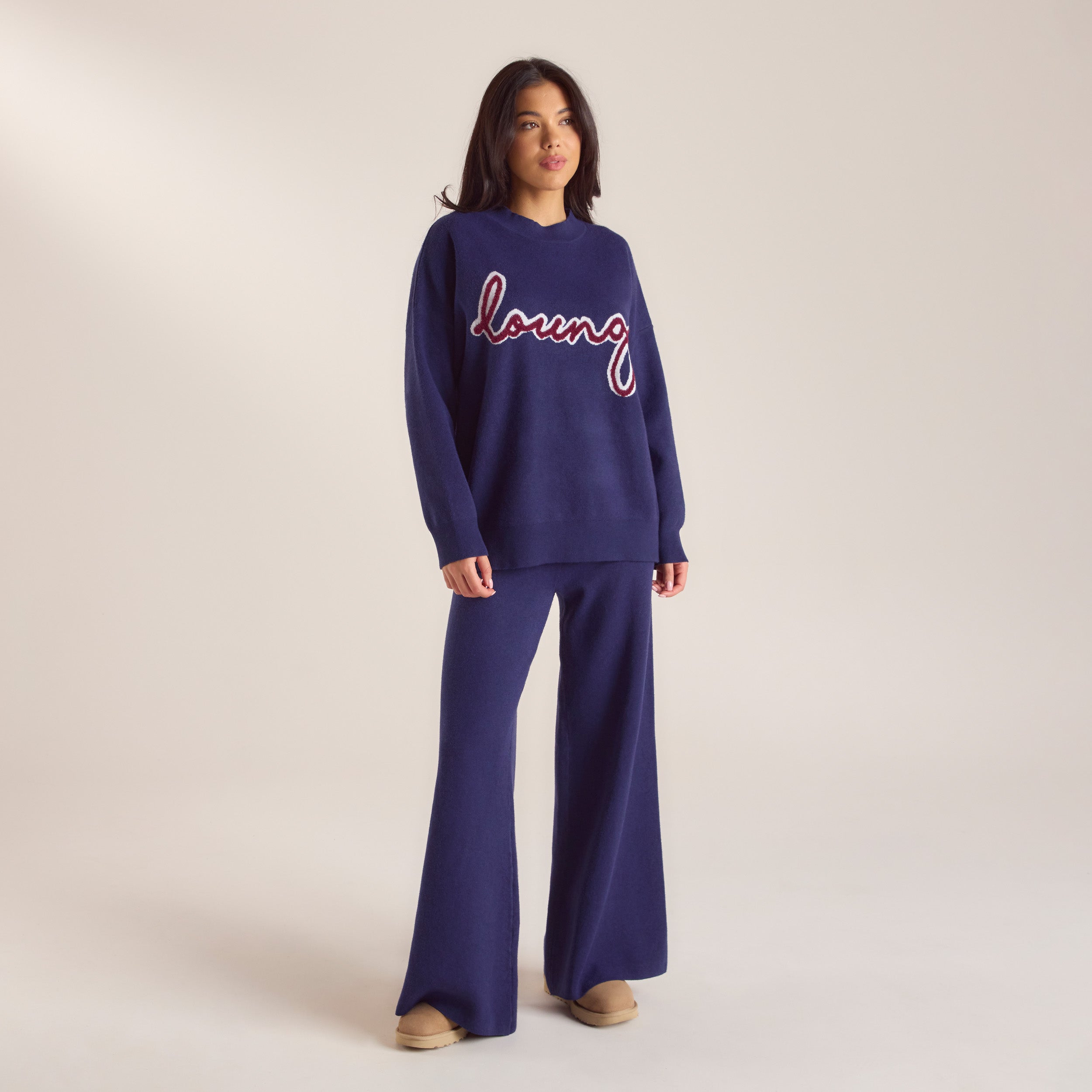 Logo Knitted Trousers | Logo Knitted Trousers - Navy
