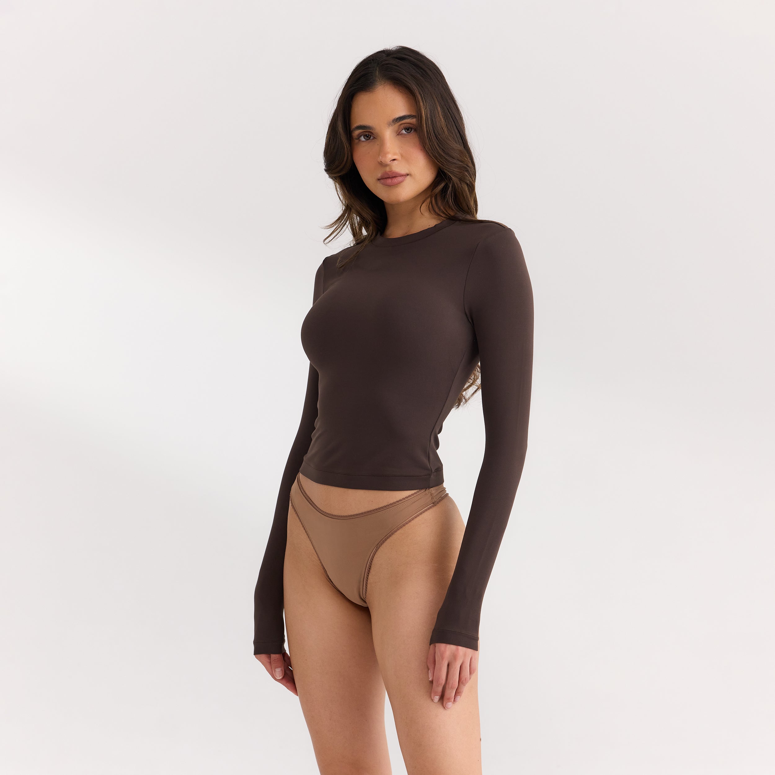 ContourSoft™ Long-Sleeve Top | ContourSoft™ Long-Sleeve Top - Dark Chocolate