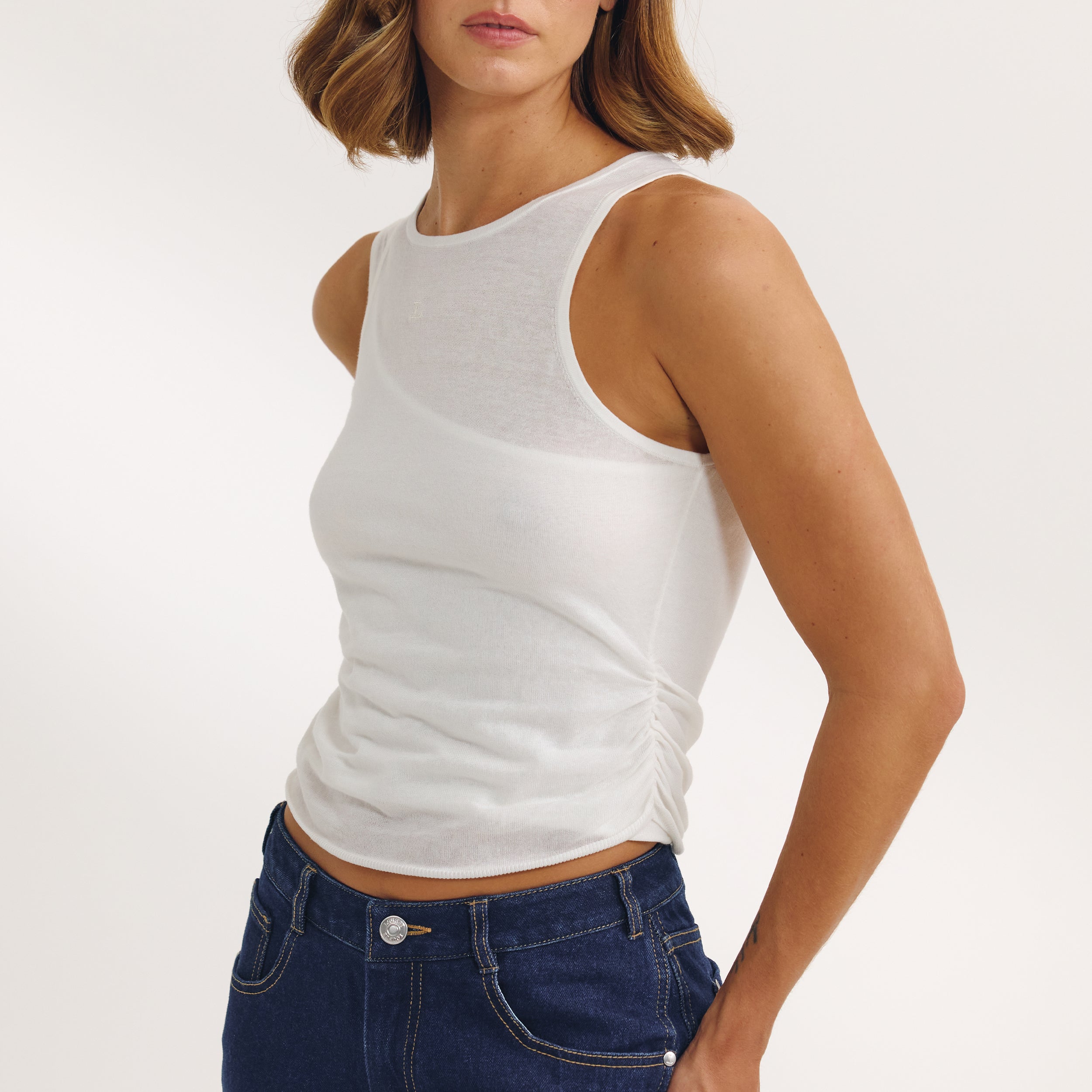 Layered Tank Top | Layered Tank Top - White