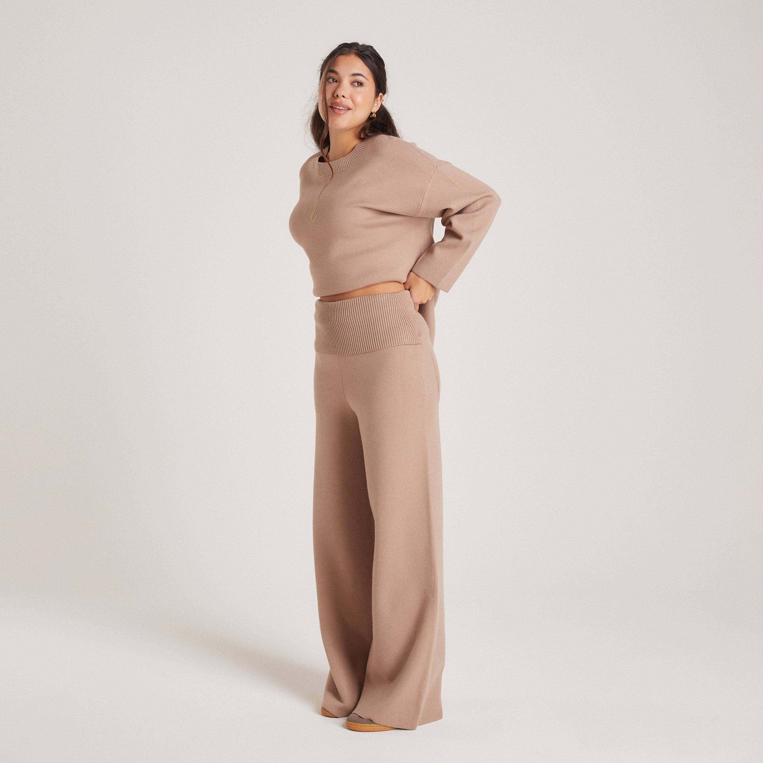 Knitted Trousers | Knitted Trousers - Mink