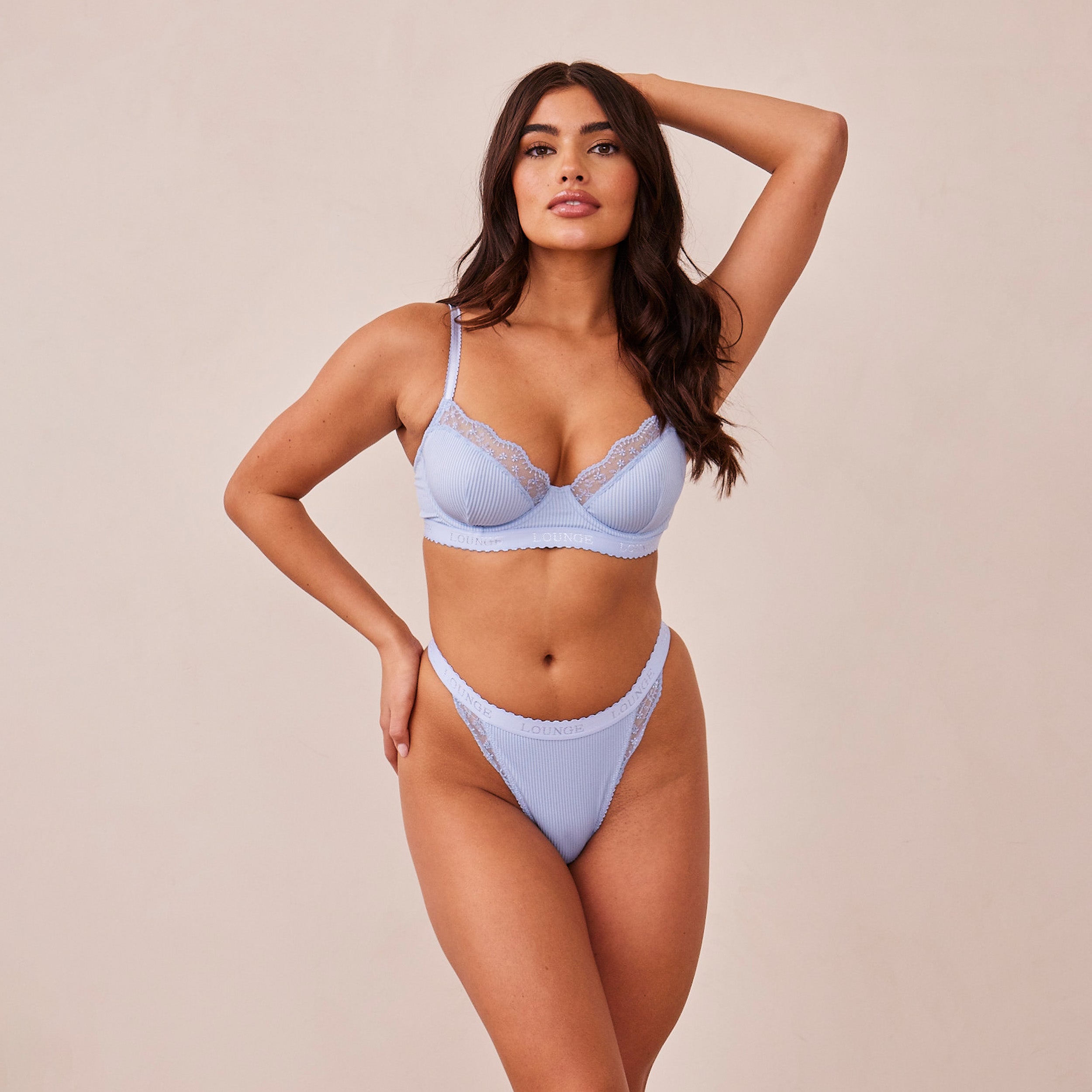 Ribbed Balcony Bra | Dakota, 32DD/S (Thong)