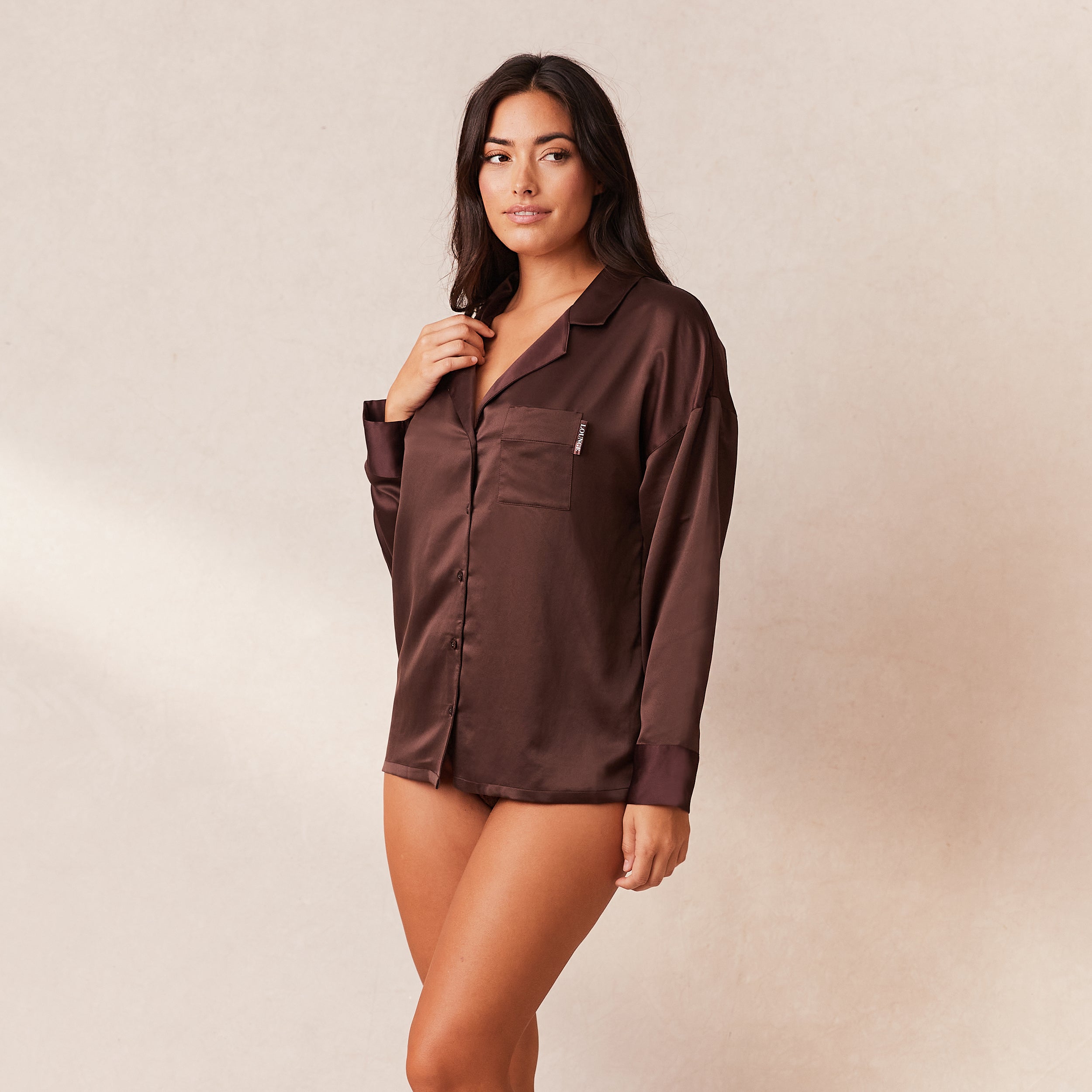 Classic Satin Pyjama Shirt | Samaria, S