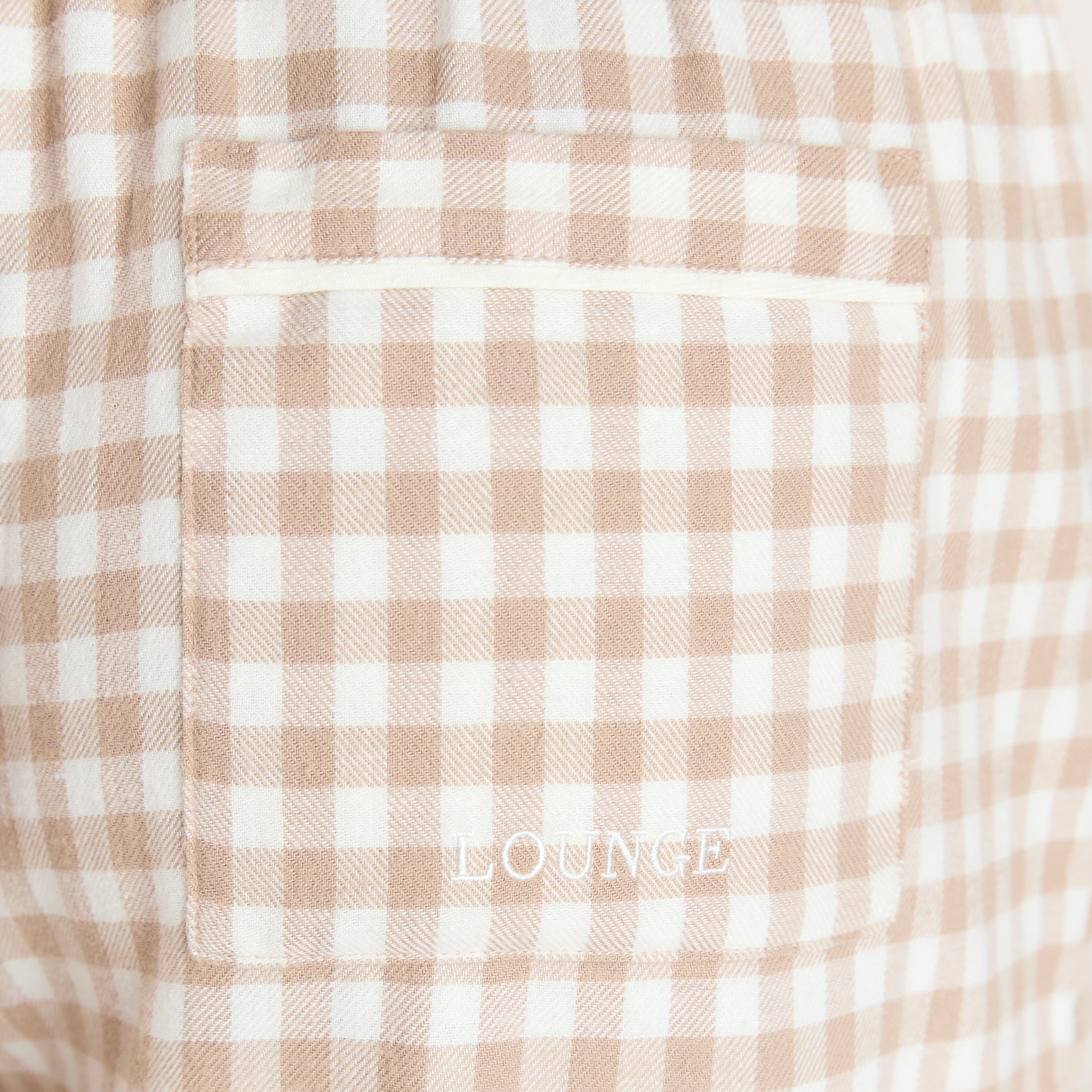 Gingham Pyjama Bottoms | Gingham Pyjama Bottoms - Beige
