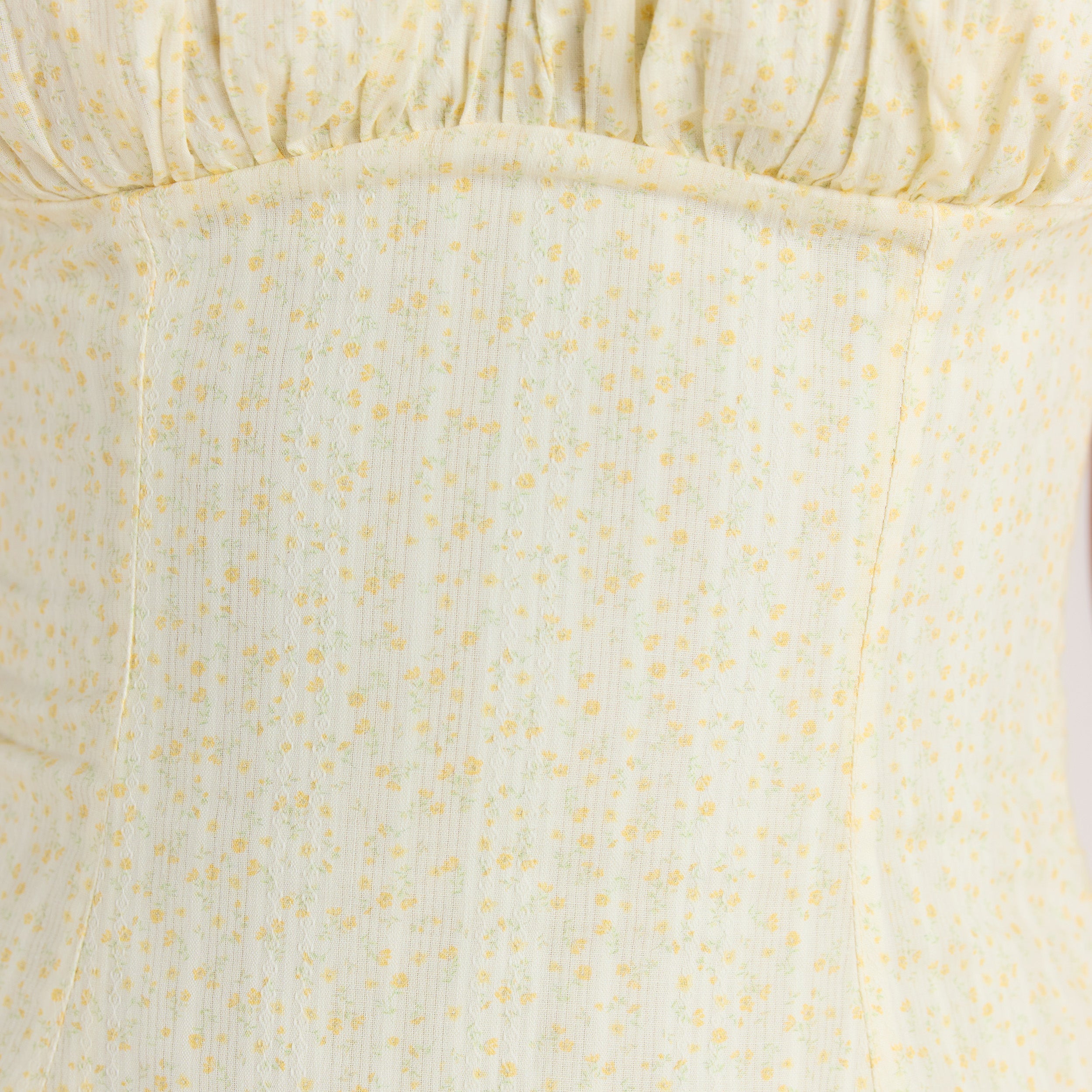 Corset Back Mini Dress | Corset Back Mini Dress - Lemon Floral