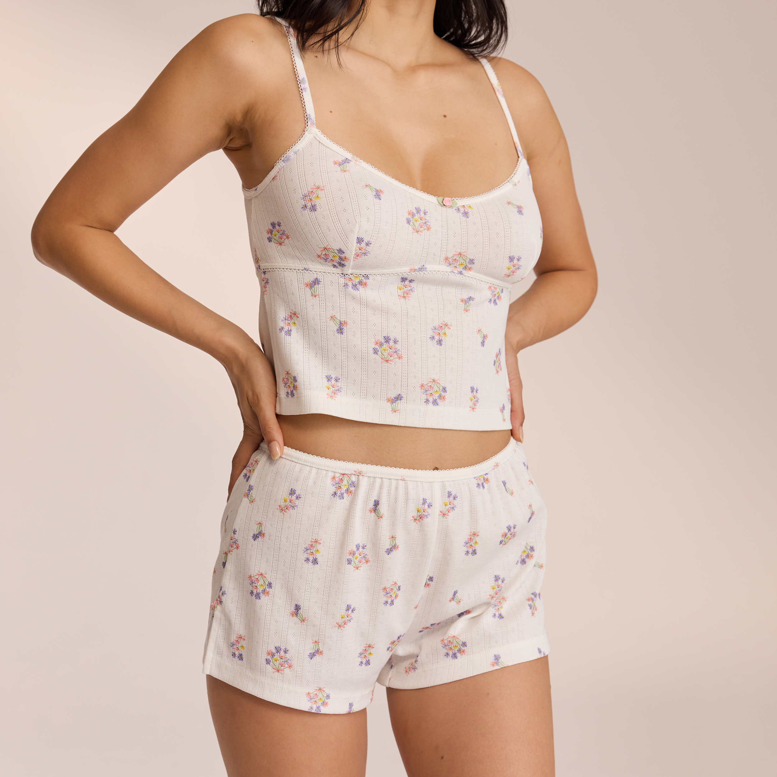 Pointelle Pyjama Shorts  | Miki, S