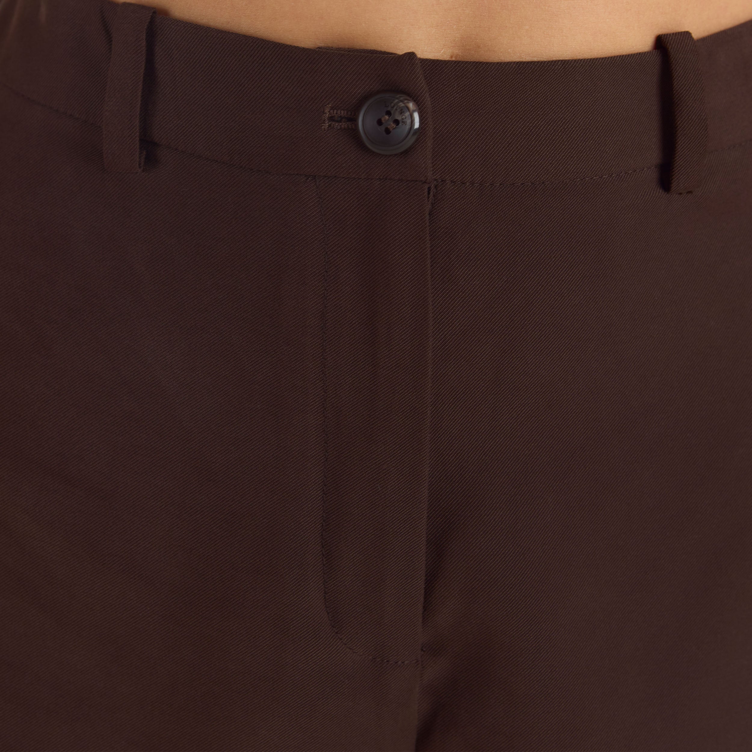 High-Waisted Tailored Shorts | High-Waisted Tailored Shorts - Chocolate