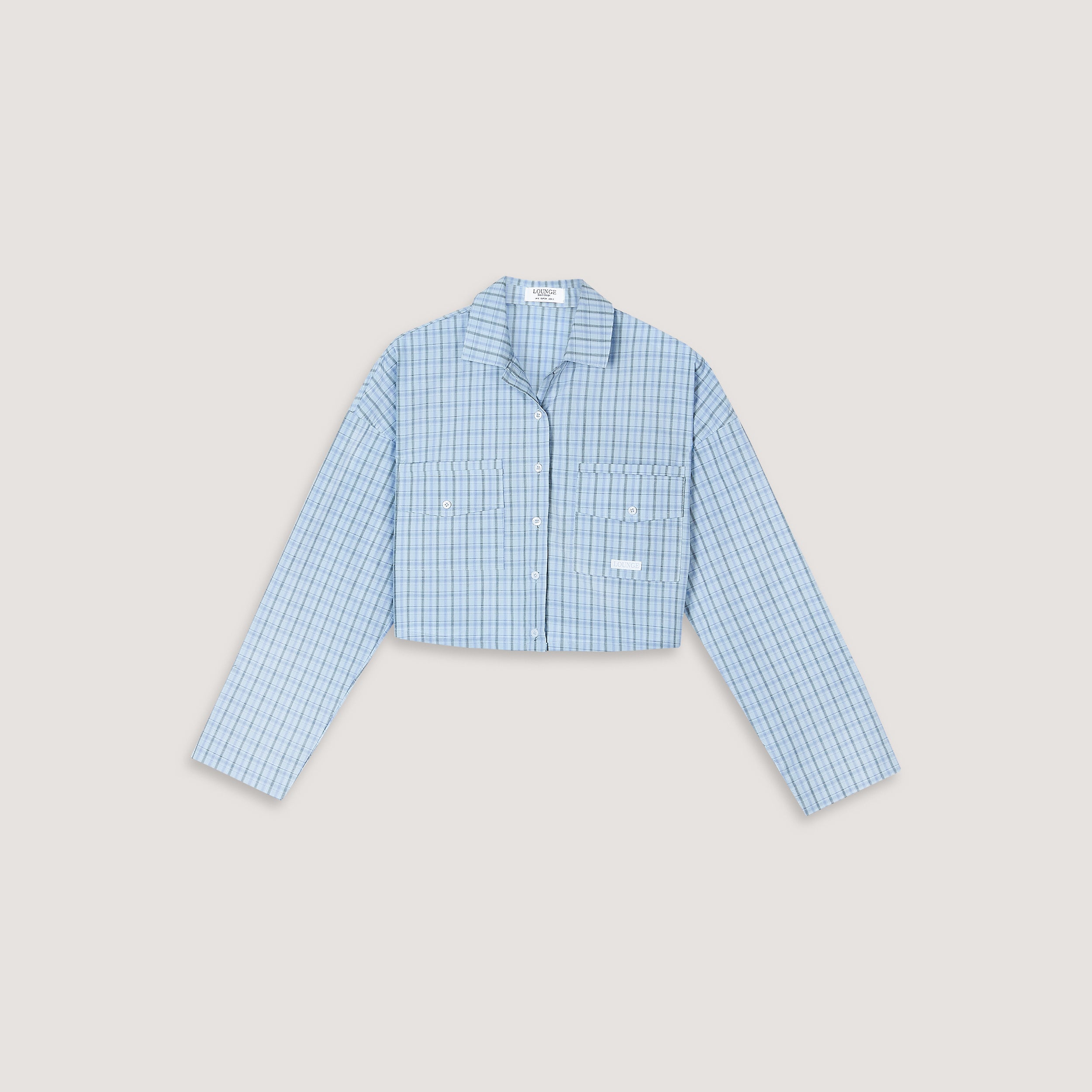 Checked Cotton Shirt | Checked Cotton Shirt - Blue