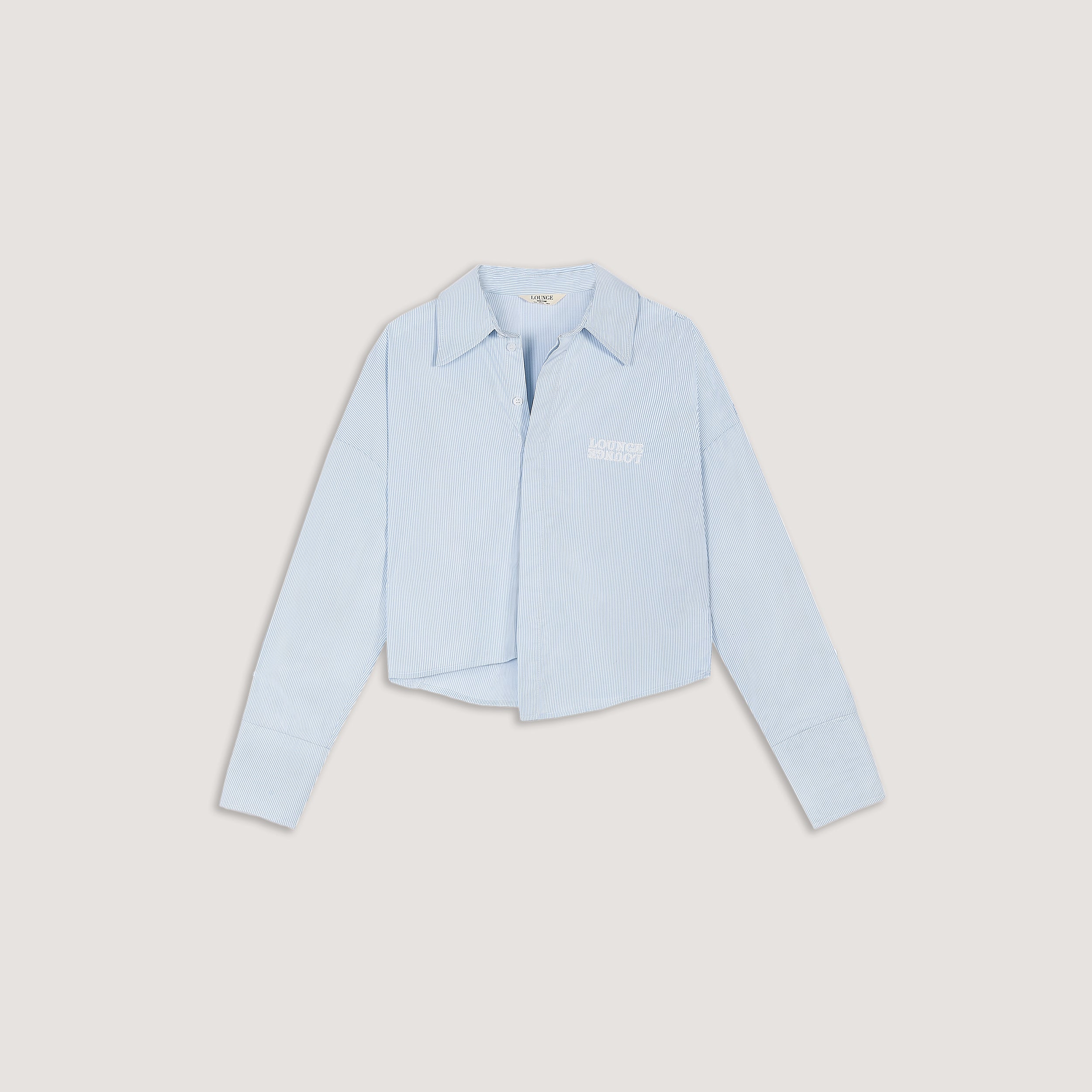 Asymmetric Shirt | Asymmetric Shirt - Blue Stripe
