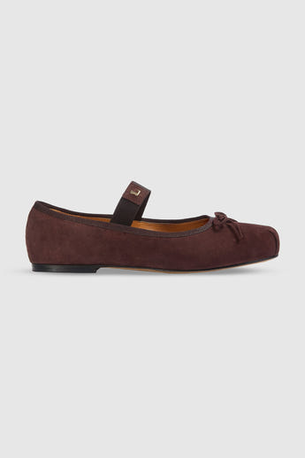 Juna Ballet Flats - Chocolate
