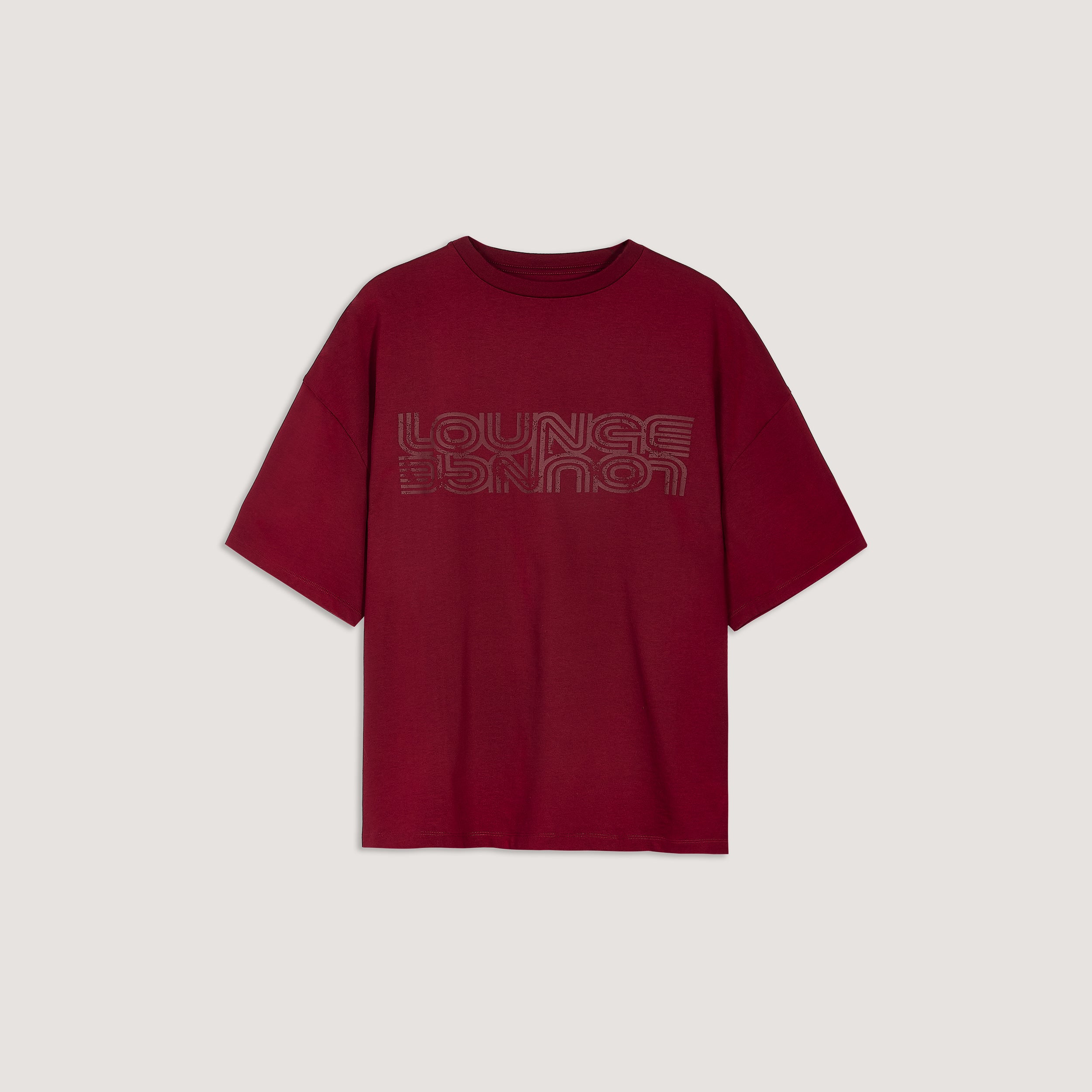 Oversized Graphic Tee  | Oversized Graphic Tee - Burgundy