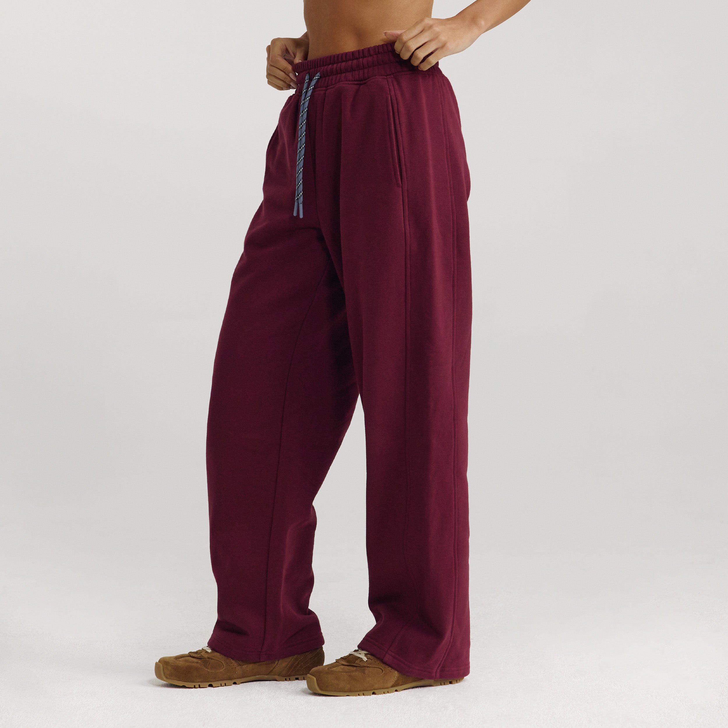 Straight-Leg Joggers | Straight-Leg Joggers - Cherry Lacquer