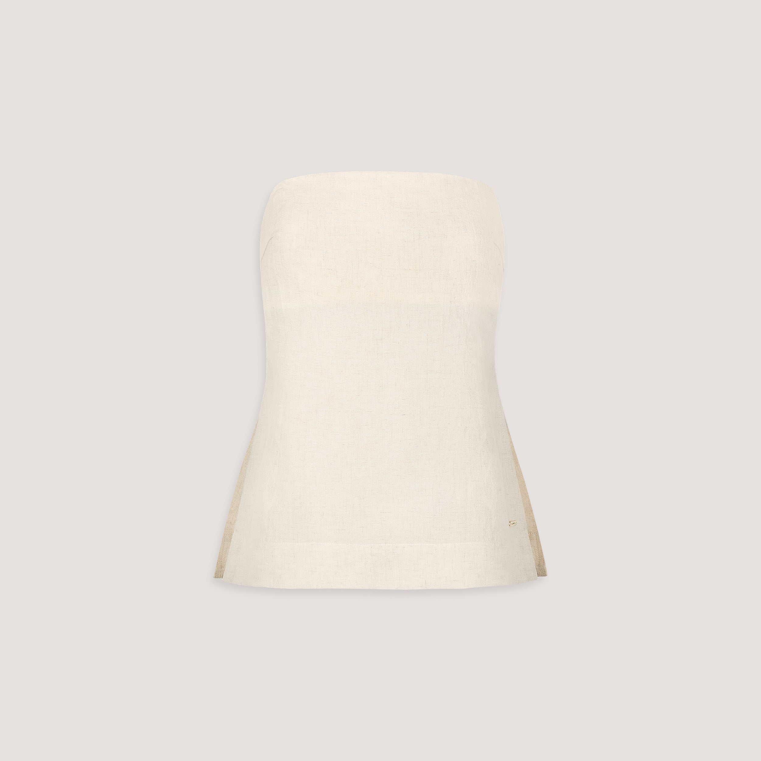 Linen Blend Bandeau Top | Linen Blend Bandeau Top - Cream