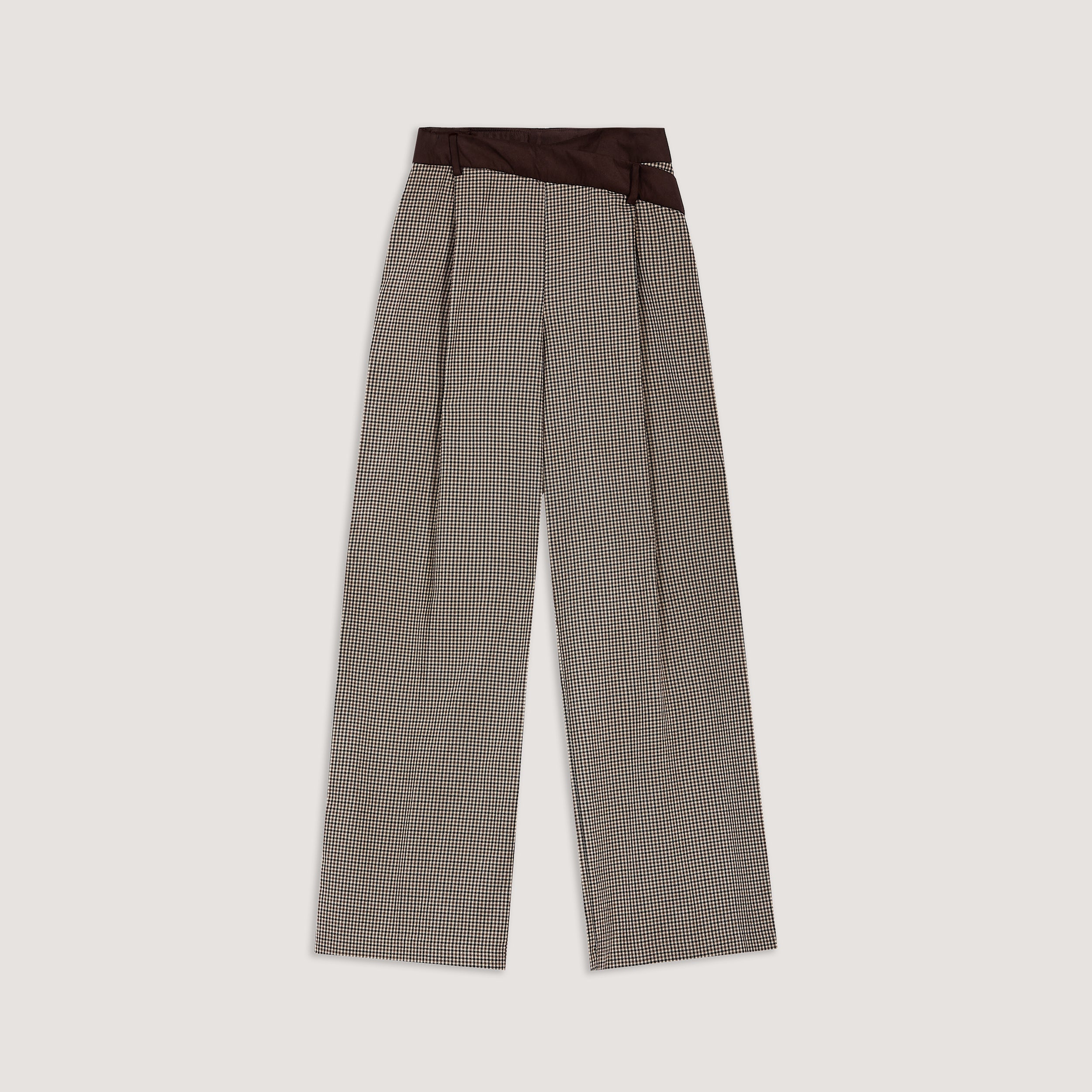 Houndstooth Trousers  | Houndstooth Trousers - Brown