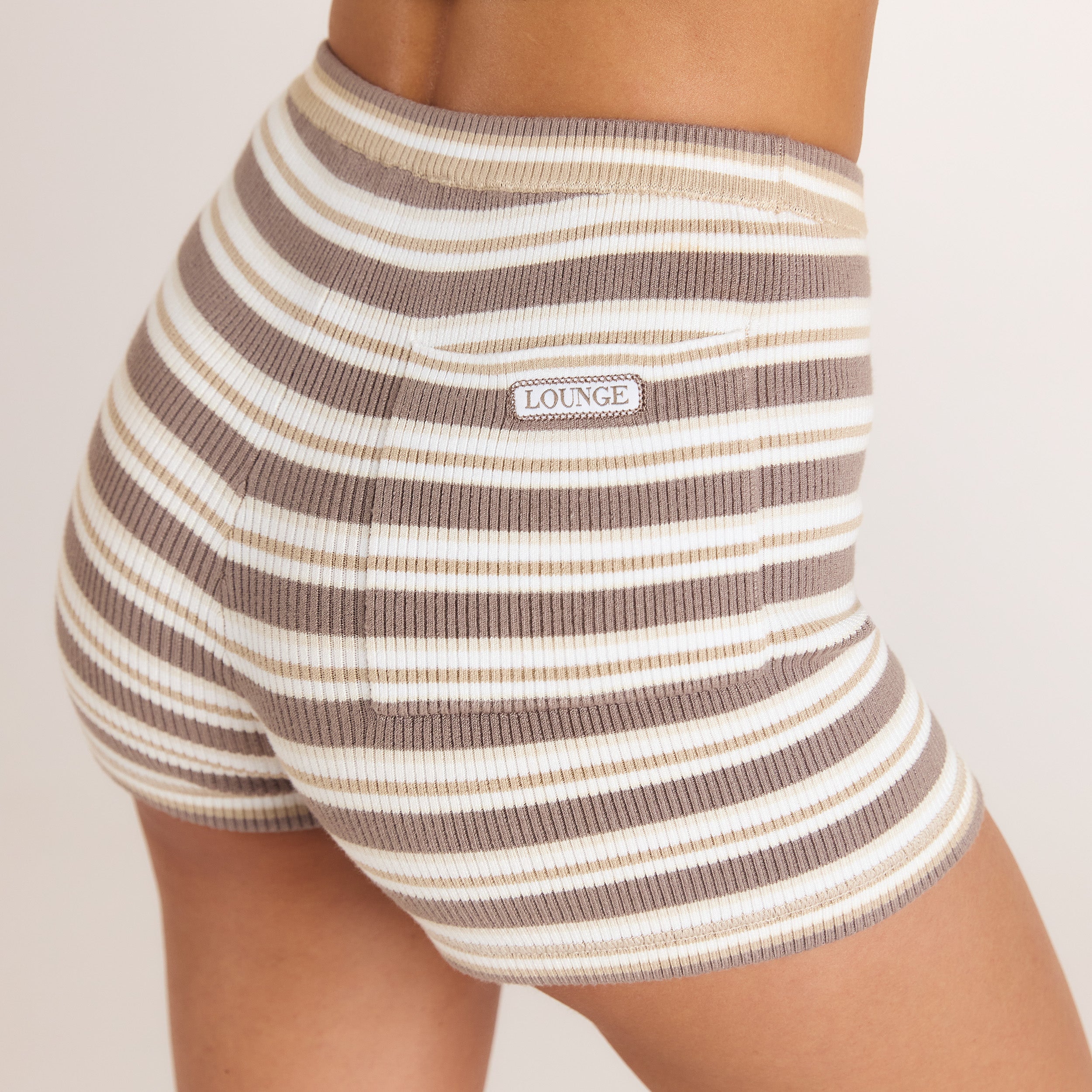 Knitted Shorts | Knitted Shorts - Beige Stripe