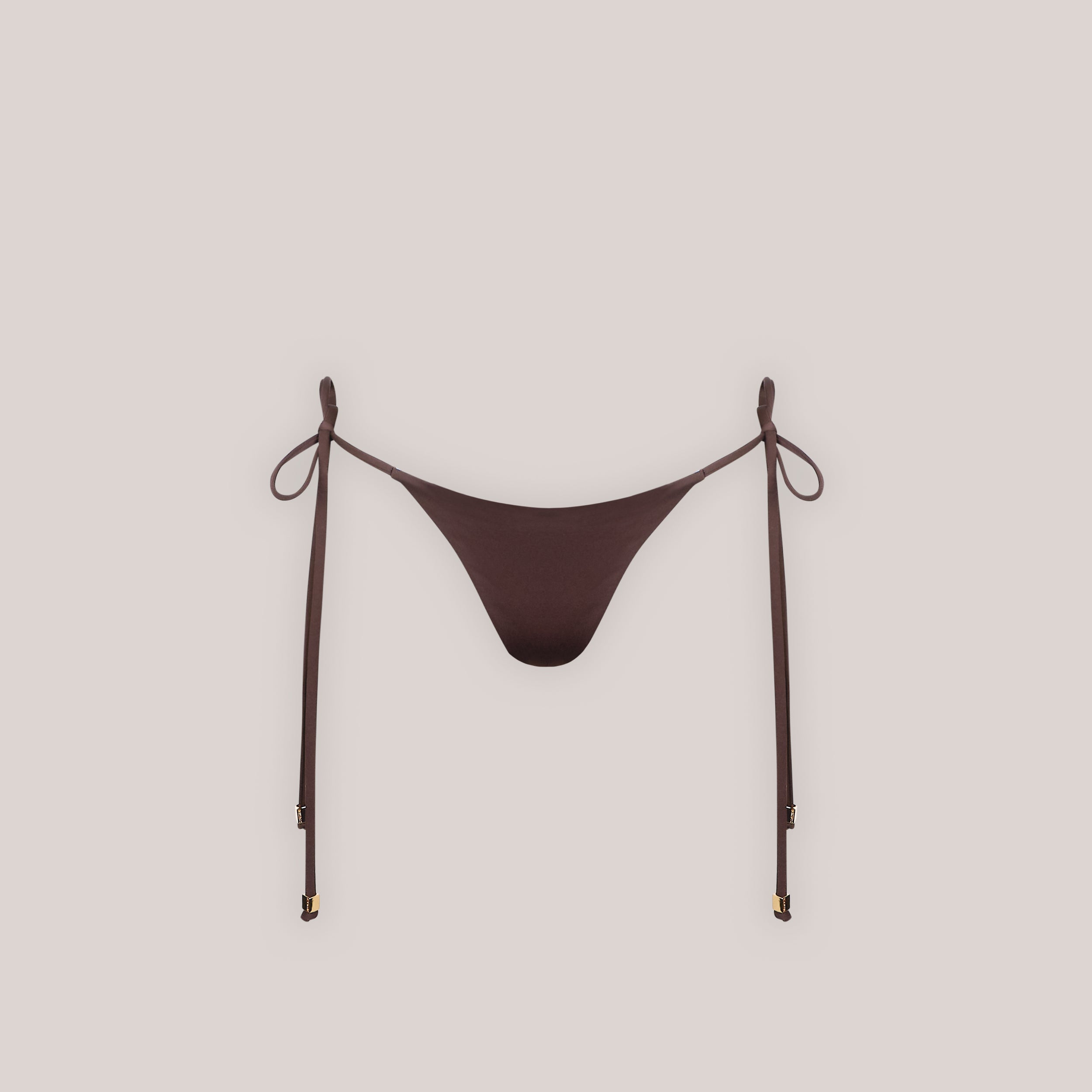 Reversible Tie Side Bikini Thong | Reversible Tie Side Bikini Thong - Brown/Floral