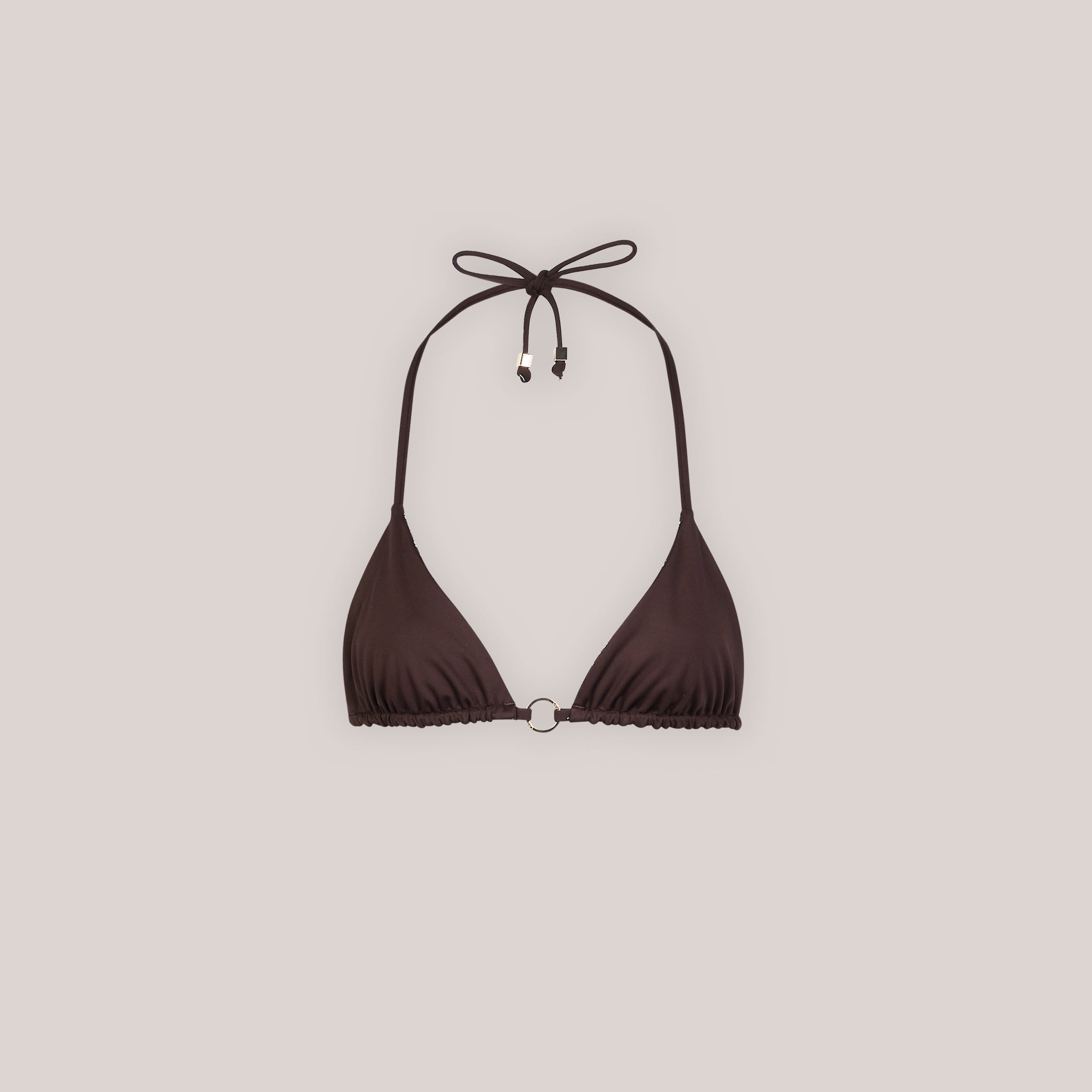 Reversible Triangle Bikini Top | Reversible Triangle Bikini Top - Brown/Floral