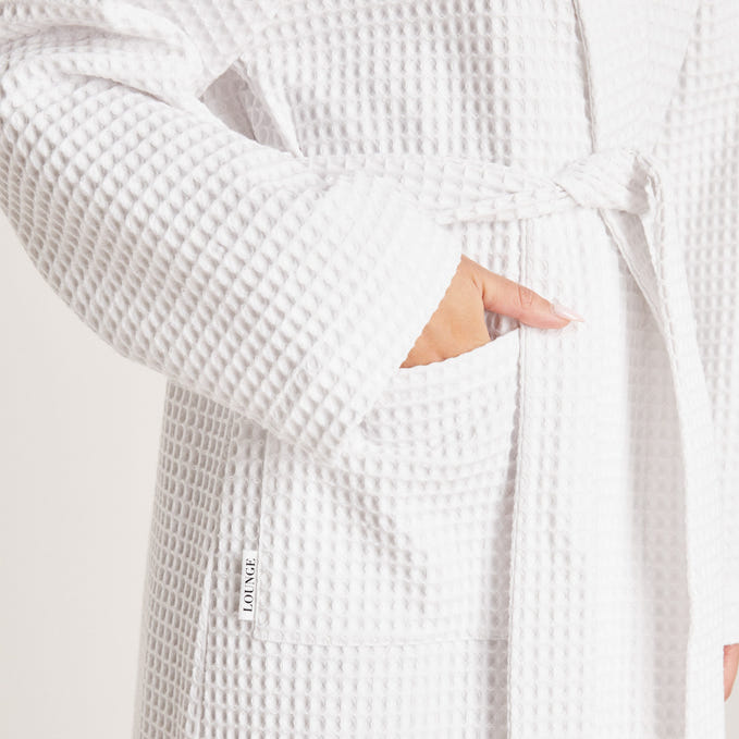 white waffle dressing gown ladies Clooney Robe
