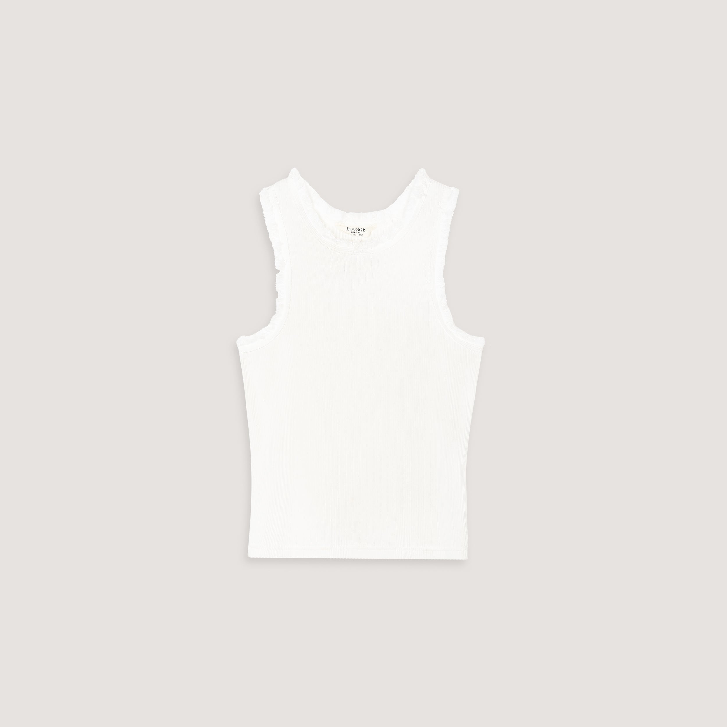 Fringed Tank Top | Fringed Tank Top - White