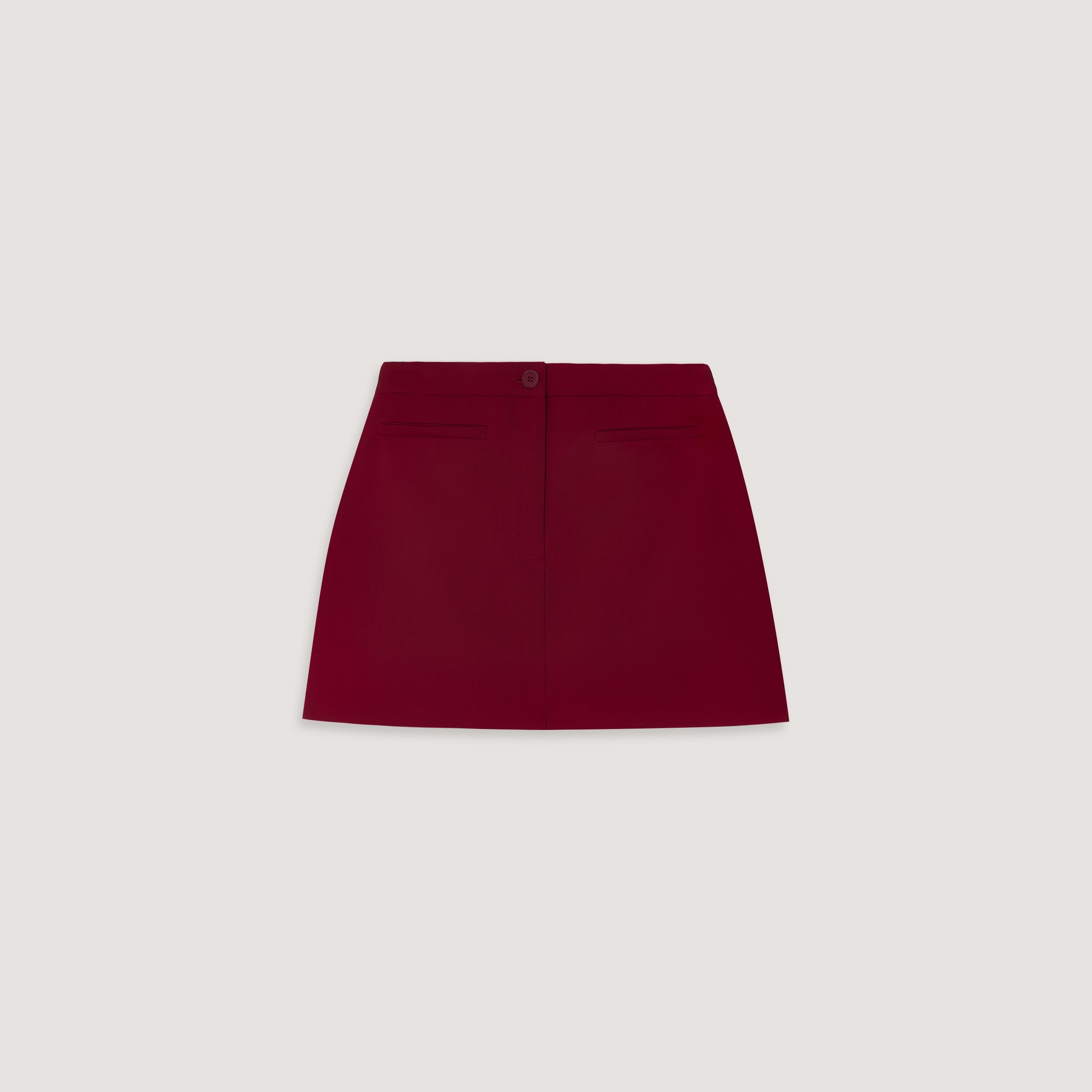 Structured Skirt  | Structured Skirt - Wine